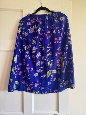 Vintage Nikki Floral A-Line Midi Skirt